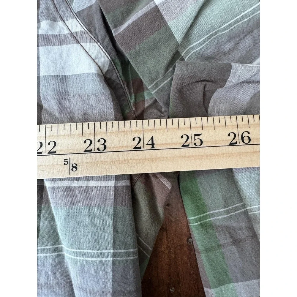 The North Face Shirt Mens 2XL Brown Plaid Long Sleeve Hiking Button-Up Casual